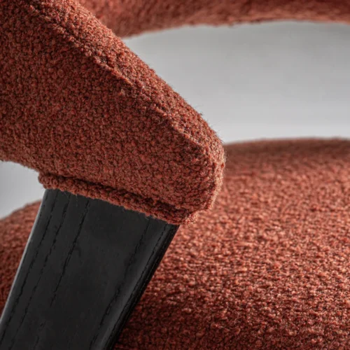 Chaise Veney terracotta chiné et chêne noir Vical Home — vue 6