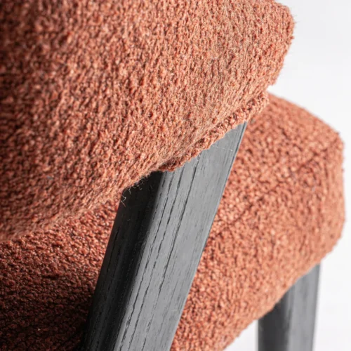 Chaise Veney terracotta chiné et chêne noir Vical Home — vue 7