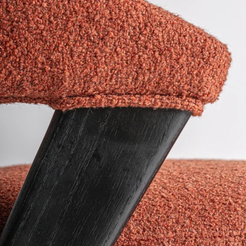 Chaise Veney terracotta chiné et chêne noir Vical Home — vue 8