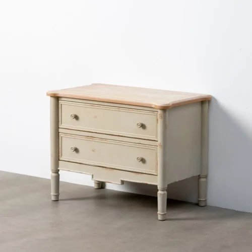 Commode bicolore naturel et crème Ixia 80 cm — vue 8