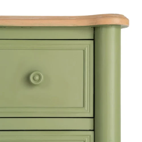 Commode bicolore naturel et vert Ixia 80 cm — vue 4