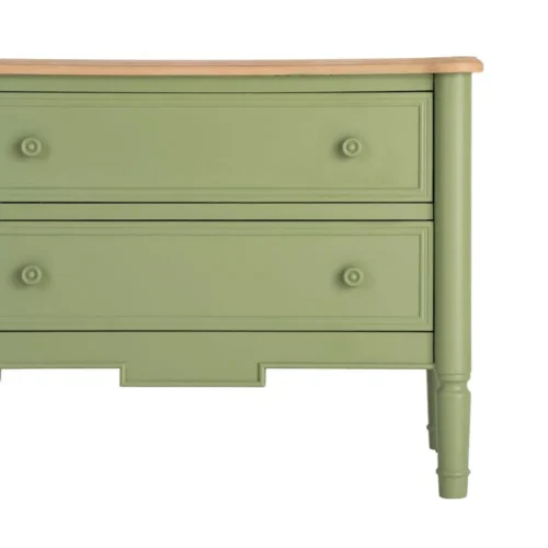 Commode bicolore naturel et vert Ixia 80 cm — vue 6