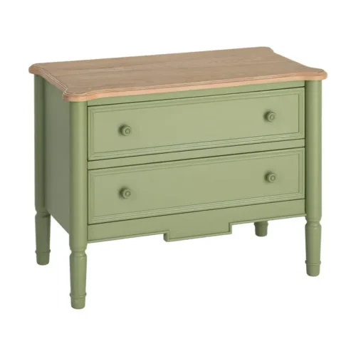 Commode bicolore naturel et vert Ixia 80 cm — vue 8