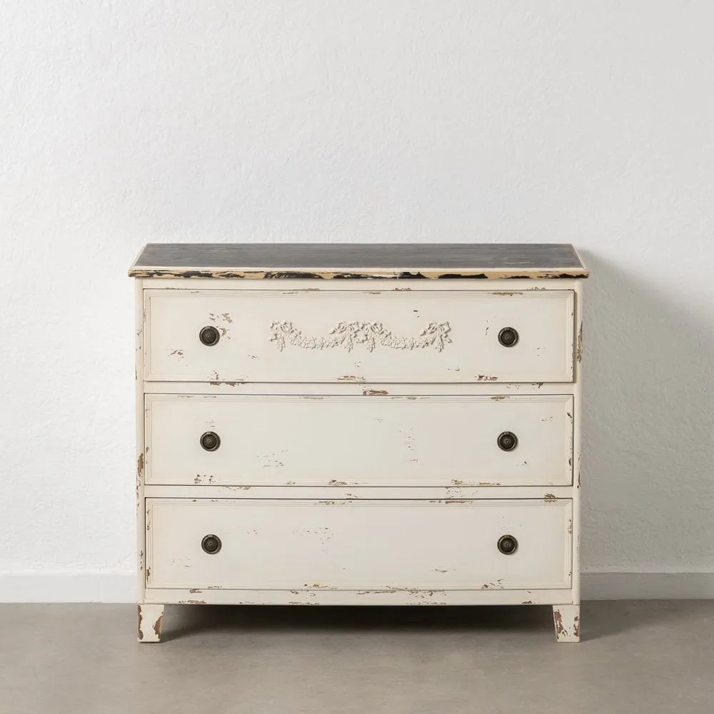 Commode bois blanc rosé Ixia 105 cm