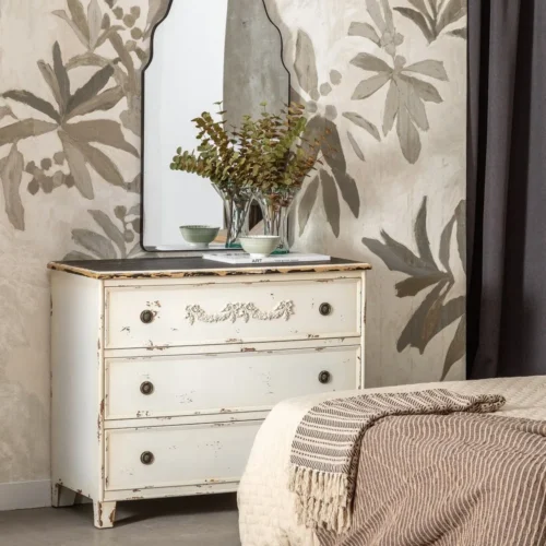 Commode bois blanc rosé Ixia 105 cm — vue 2