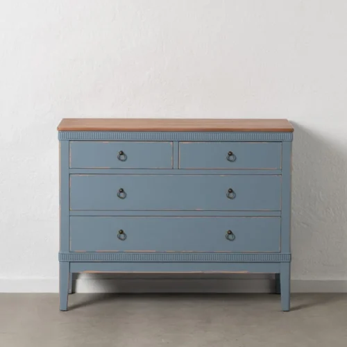 Commode bois bleu 4 tiroirs Ixia 115 cm