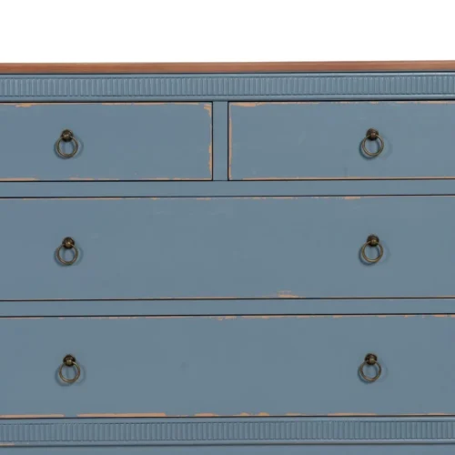 Commode bois bleu 4 tiroirs Ixia 115 cm — vue 6