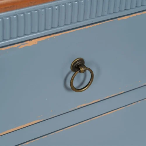 Commode bois bleu 4 tiroirs Ixia 115 cm — vue 8