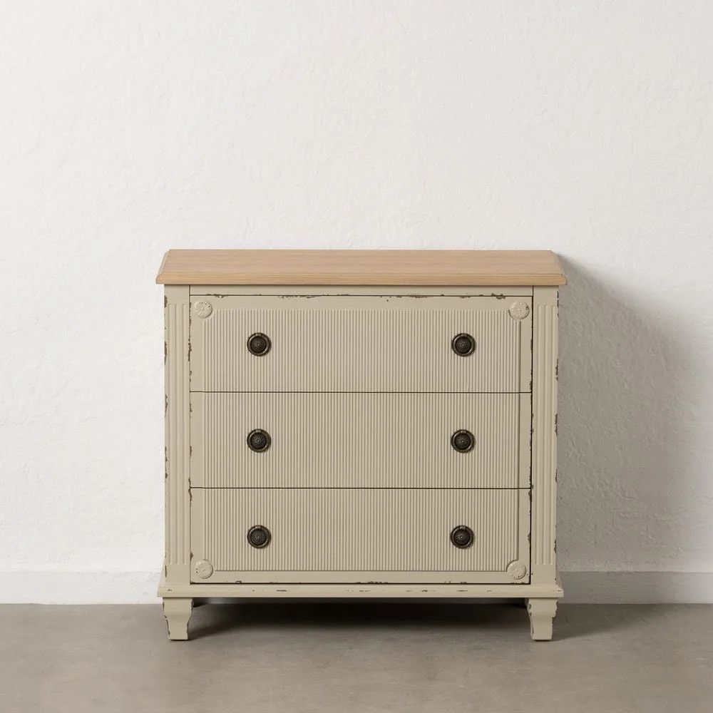Commode bois crème Ixia 80 cm