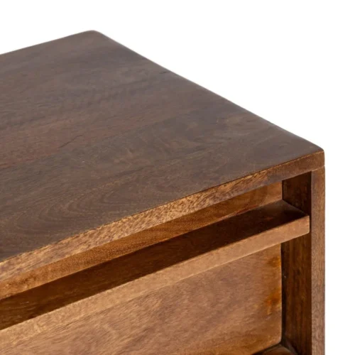 Commode bois de manguier marron 3 tiroirs Ixia 70 cm — vue 5