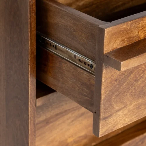 Commode bois de manguier marron 3 tiroirs Ixia 70 cm — vue 6