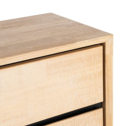 Commode bois et métal naturel et noir Ixia 99,5 cm — vue 4