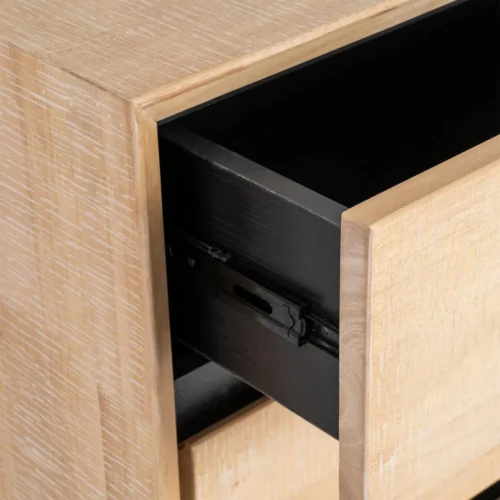 Commode bois et métal naturel et noir Ixia 99,5 cm — vue 6