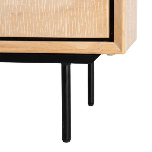 Commode bois et métal naturel et noir Ixia 99,5 cm — vue 9