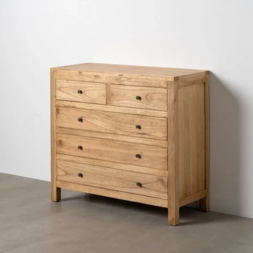 Commode bois massif naturel Ixia 100 cm — vue 2