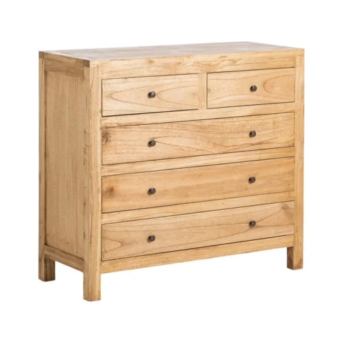 Commode bois massif naturel Ixia 100 cm — vue 3
