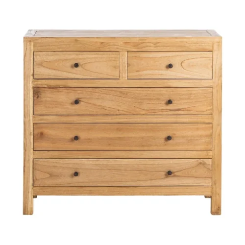 Commode bois massif naturel Ixia 100 cm — vue 5
