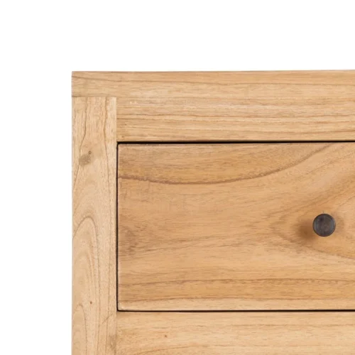 Commode bois massif naturel Ixia 90 cm — vue 10