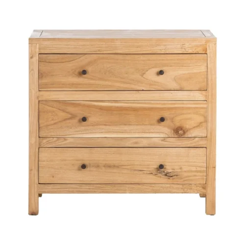 Commode bois massif naturel Ixia 90 cm — vue 5