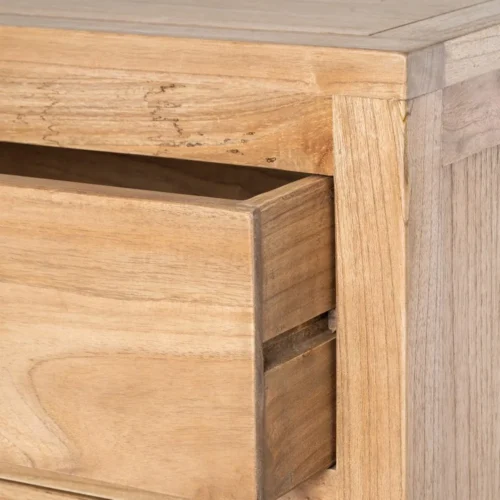 Commode bois massif naturel Ixia 90 cm — vue 6
