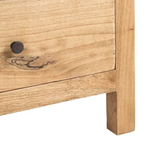 Commode bois massif naturel Ixia 90 cm — vue 9