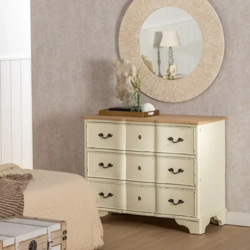 Commode bois naturel et crème Ixia 100 cm — vue 2