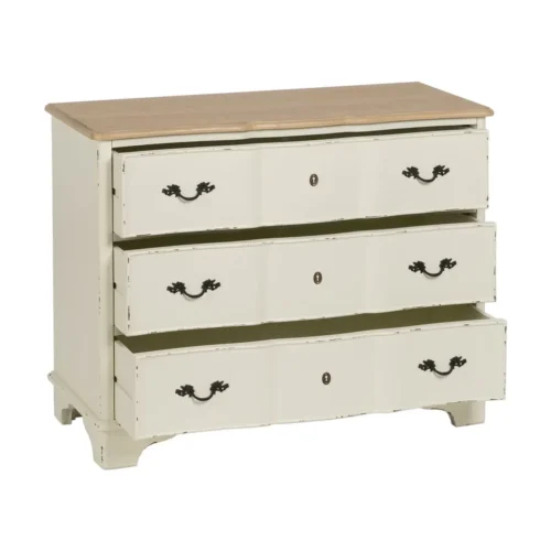 Commode bois naturel et crème Ixia 100 cm — vue 4