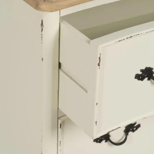 Commode bois naturel et crème Ixia 100 cm — vue 8