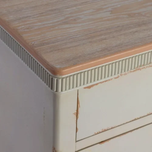 Commode bois naturel et crème Ixia 115 cm — vue 2
