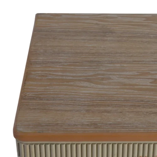 Commode bois naturel et crème Ixia 115 cm — vue 7