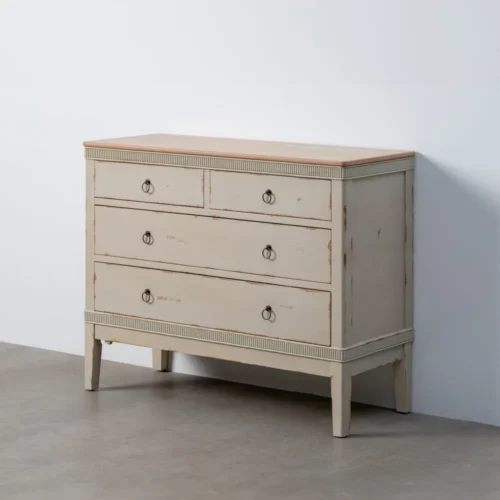 Commode bois naturel et crème Ixia 115 cm — vue 8