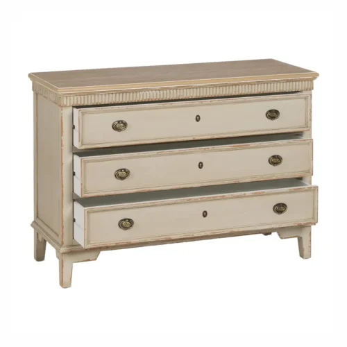 Commode bois naturel et crème Ixia 119,5 cm — vue 4