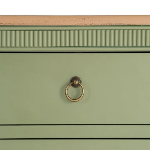 Commode bois naturel et vert Ixia 115 cm — vue 5