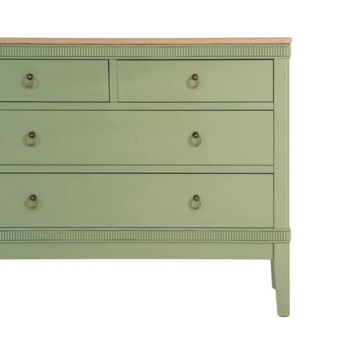 Commode bois naturel et vert Ixia 115 cm — vue 7