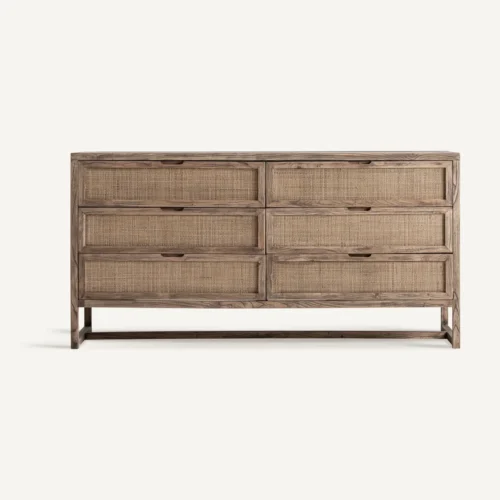 Commode Byremo orme marron et rotin Vical Home