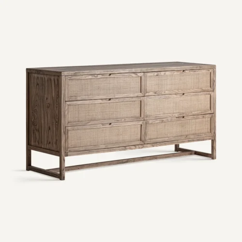 Commode Byremo orme marron et rotin Vical Home — vue 2