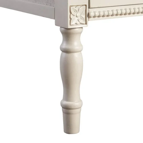 Commode gris clair pieds bois Ixia 75 cm — vue 3