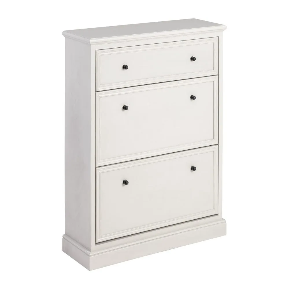 Commode gris clair rangement chaussures Ixia 80 cm
