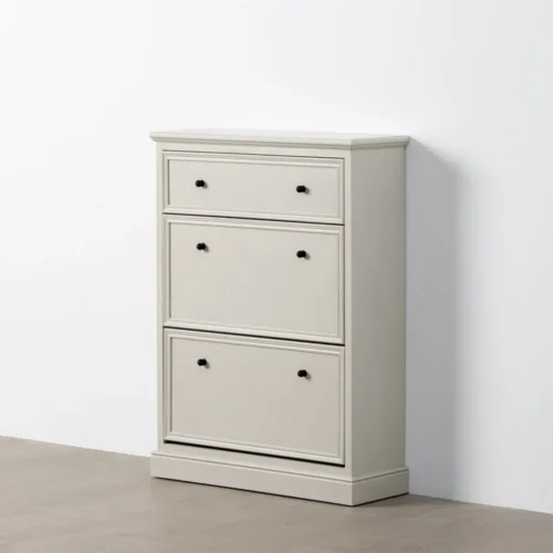 Commode gris clair rangement chaussures Ixia 80 cm — vue 7