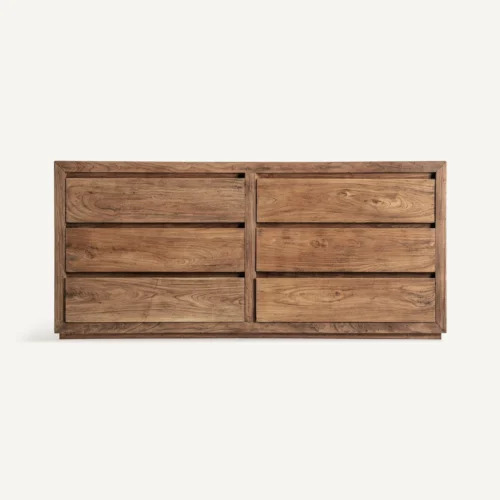 Commode Norvik orme marron six tiroirs Vical Home