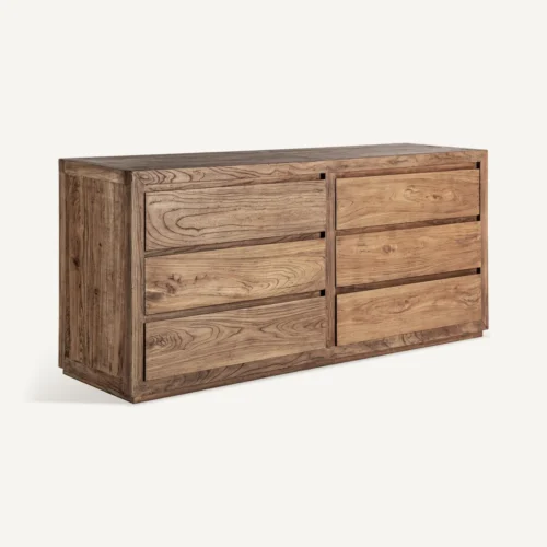 Commode Norvik orme marron six tiroirs Vical Home — vue 2