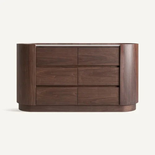 Commode Stuetta chêne et pierre frittée blanche Vical Home