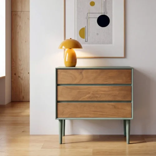 Commode verte finition laquée Ixia 75 cm