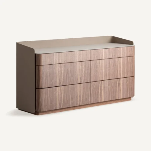 Commode Vizille noyer et beige Vical Home — vue 2