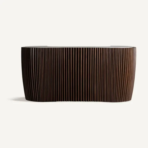 Comptoir Hirson acacia et marbre blanc Vical Home