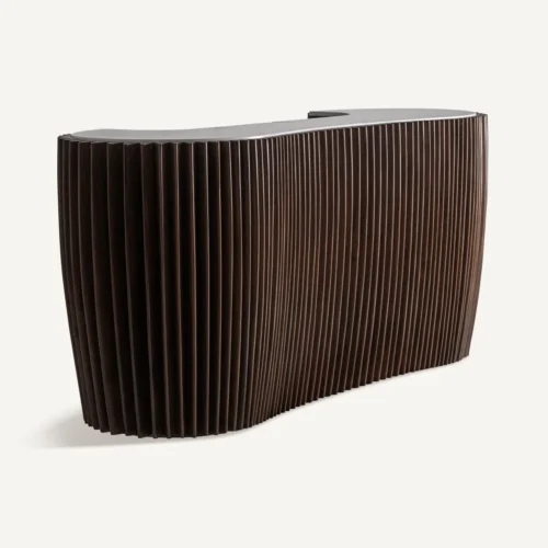 Comptoir Hirson acacia et marbre blanc Vical Home — vue 2