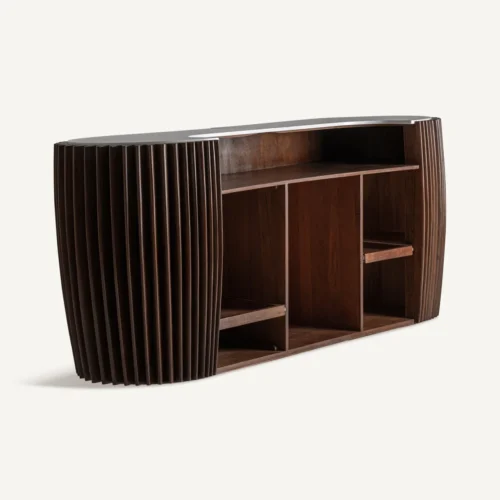 Comptoir Hirson acacia et marbre blanc Vical Home — vue 3