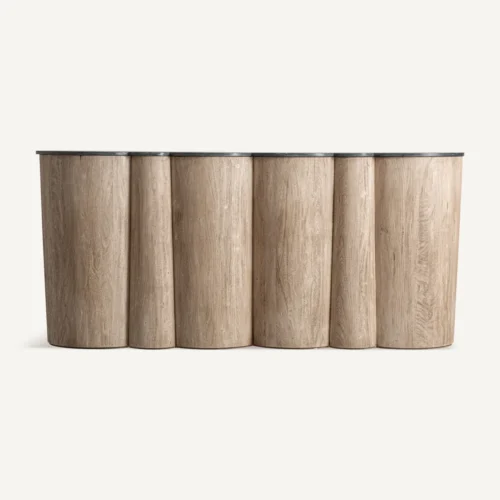 Comptoir Kleit acacia et marbre noir Vical Home