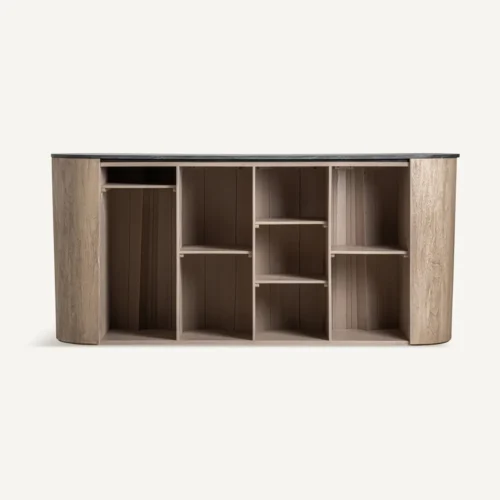 Comptoir Kleit acacia et marbre noir Vical Home — vue 3