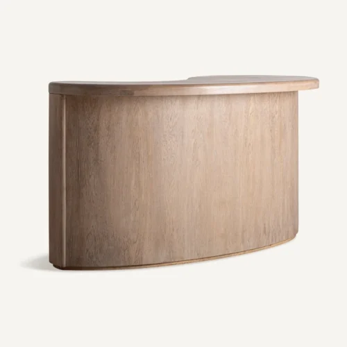 Comptoir Marboz chêne et marbre blanc Vical Home — vue 2